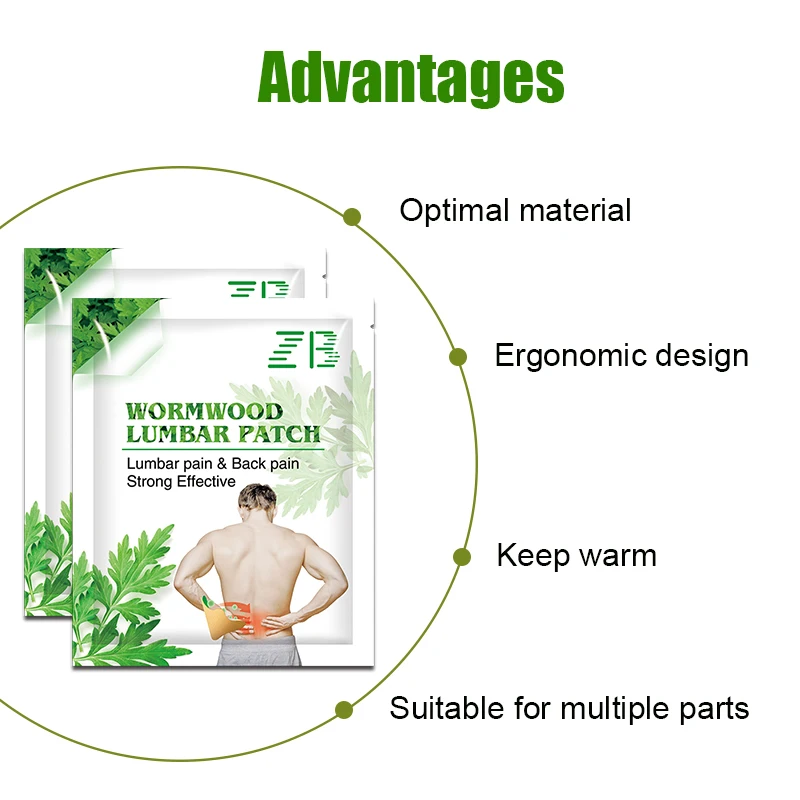 6Pcs Lumbar Spine Patch Relieving Waist Knee Joint Pain Patch Wormwood Extract Plaster for Body Rheumatoid Arthritis Body Care