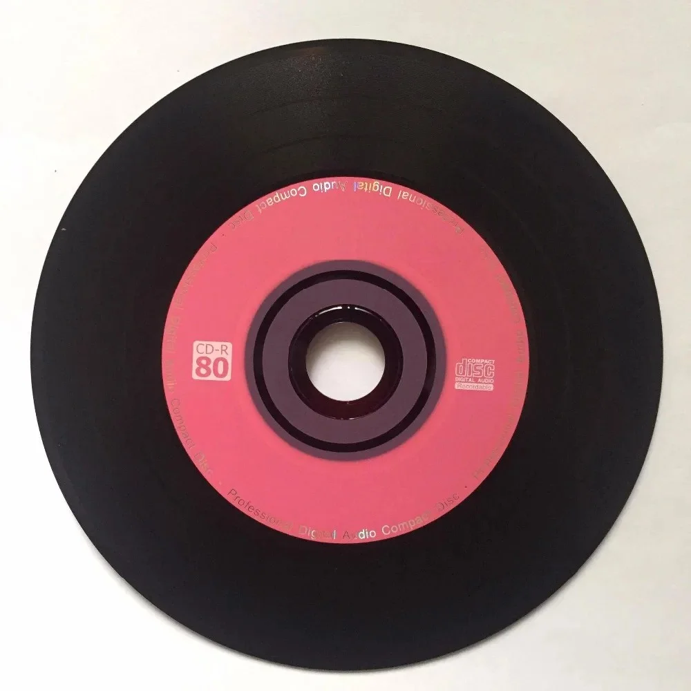 Wholesale 10 Discs Premium Professional Multicolor Grade A 700 MB 52x Blank Black Printed CD-R Disc