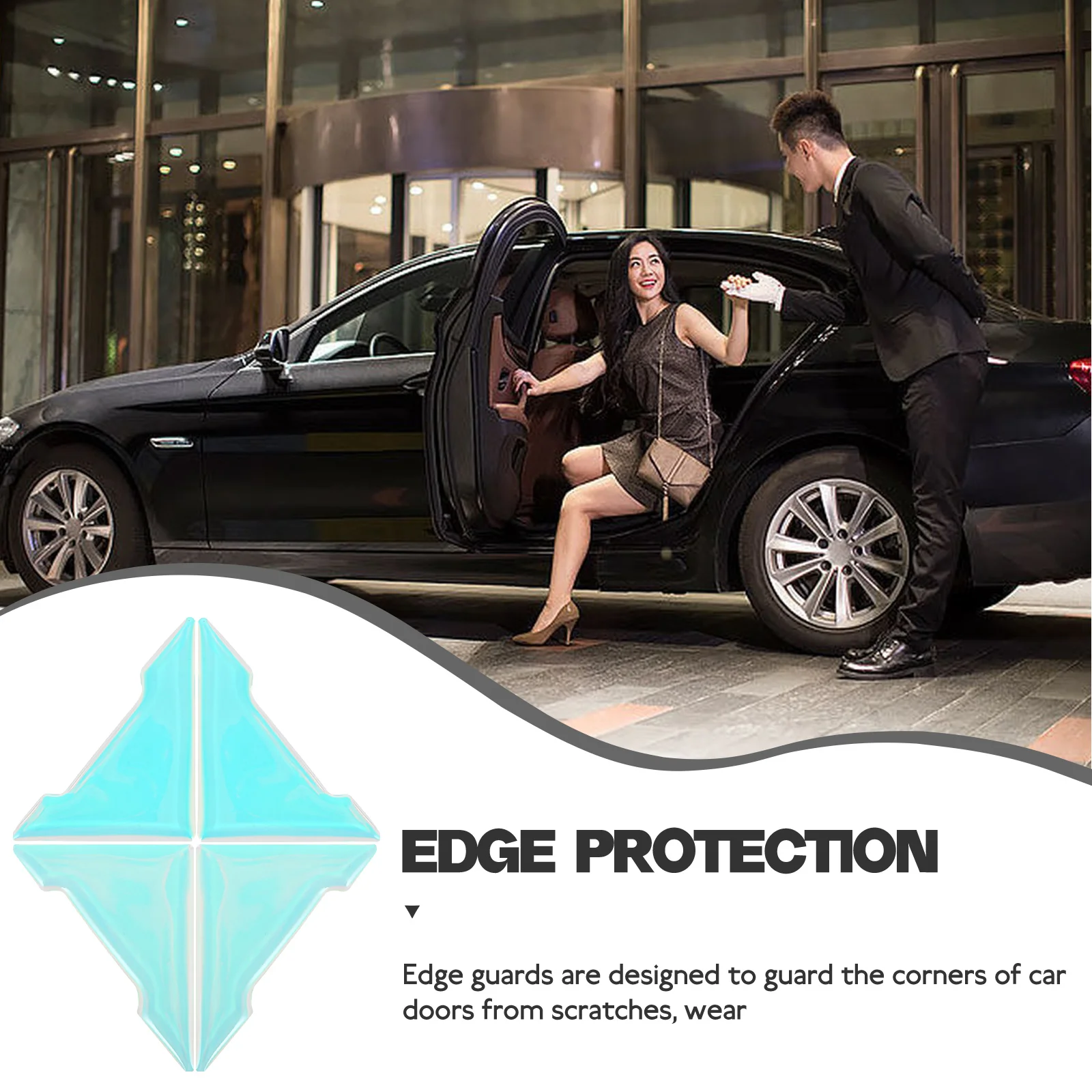 

4pcs Anti Collision Sticker Night Car Door Protector Edge Guards Glow Edge Guards Durable PET Scratch Proof Corner Protector