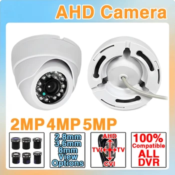 Todos os dvr compatíveis branco mini analógico/tvi/cvi ahd dome câmera 4in1 1080p 4mp 5mp 4k ultra hd menu osd interior casa cctv segurança