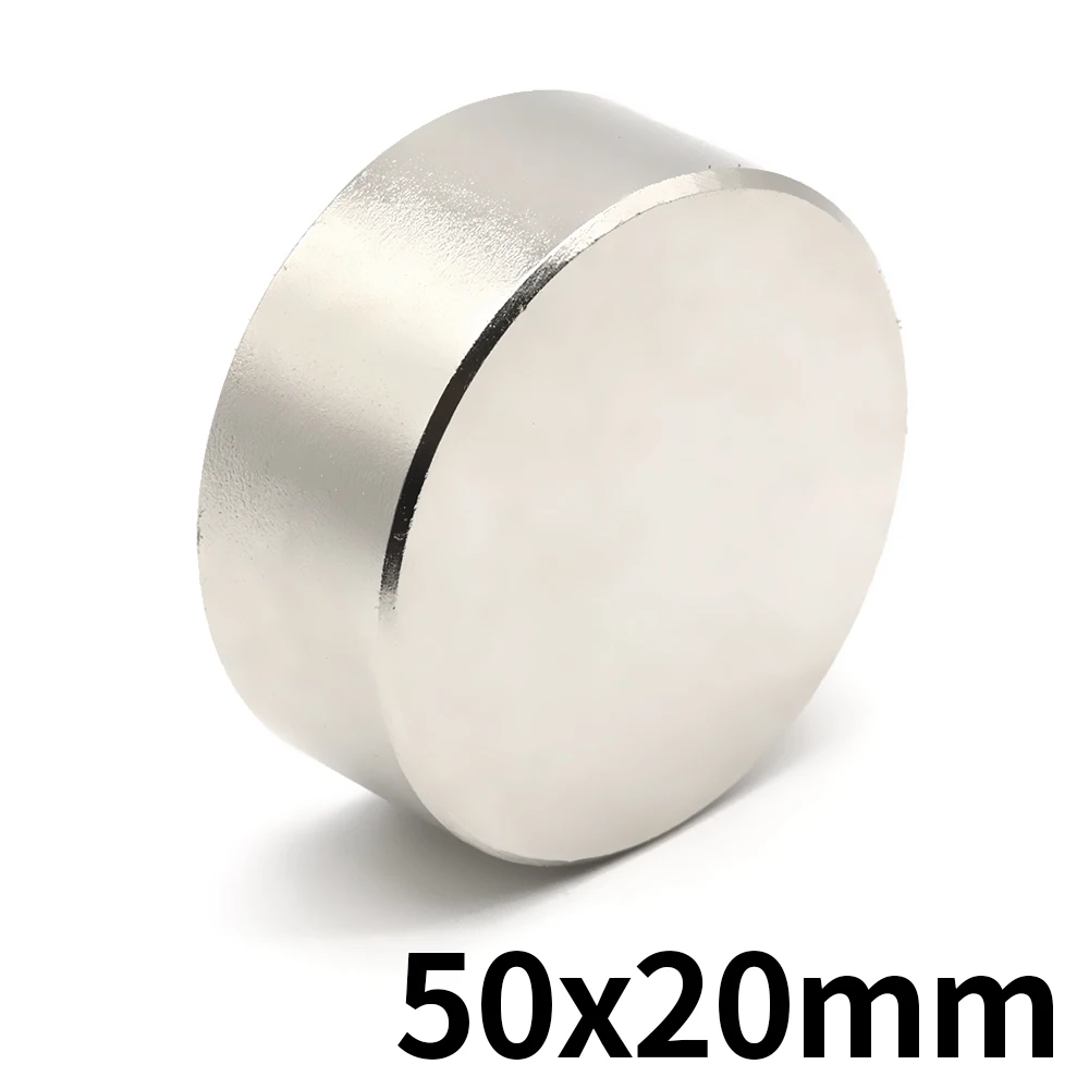 

50x20mm Super Strong Round Magnets For Fridge, DIY Projects, Science & Office Use Refrigerator Magnet