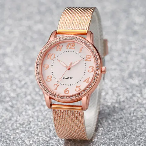 2 st/set Damklocka Moderiktig PU Quatrz-klocka med hjärtformat armband (Ask ingår ej) 10 best sales handklocka - №5