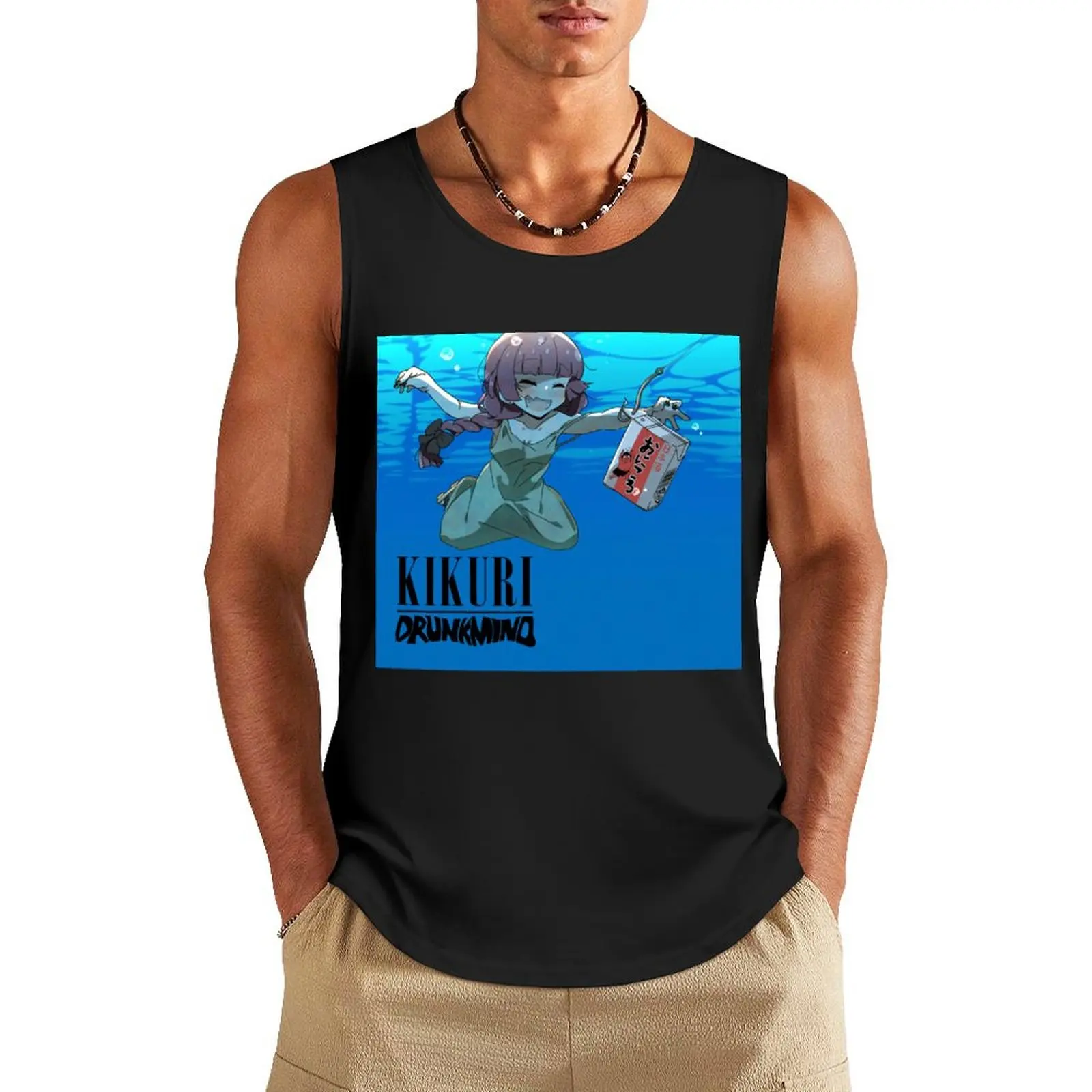 Kikuri Kikuri Hiroi Bocchi The Rock anime girl Essential Tank Top summer gym shirts Sportswear for men T-shirt for fitness