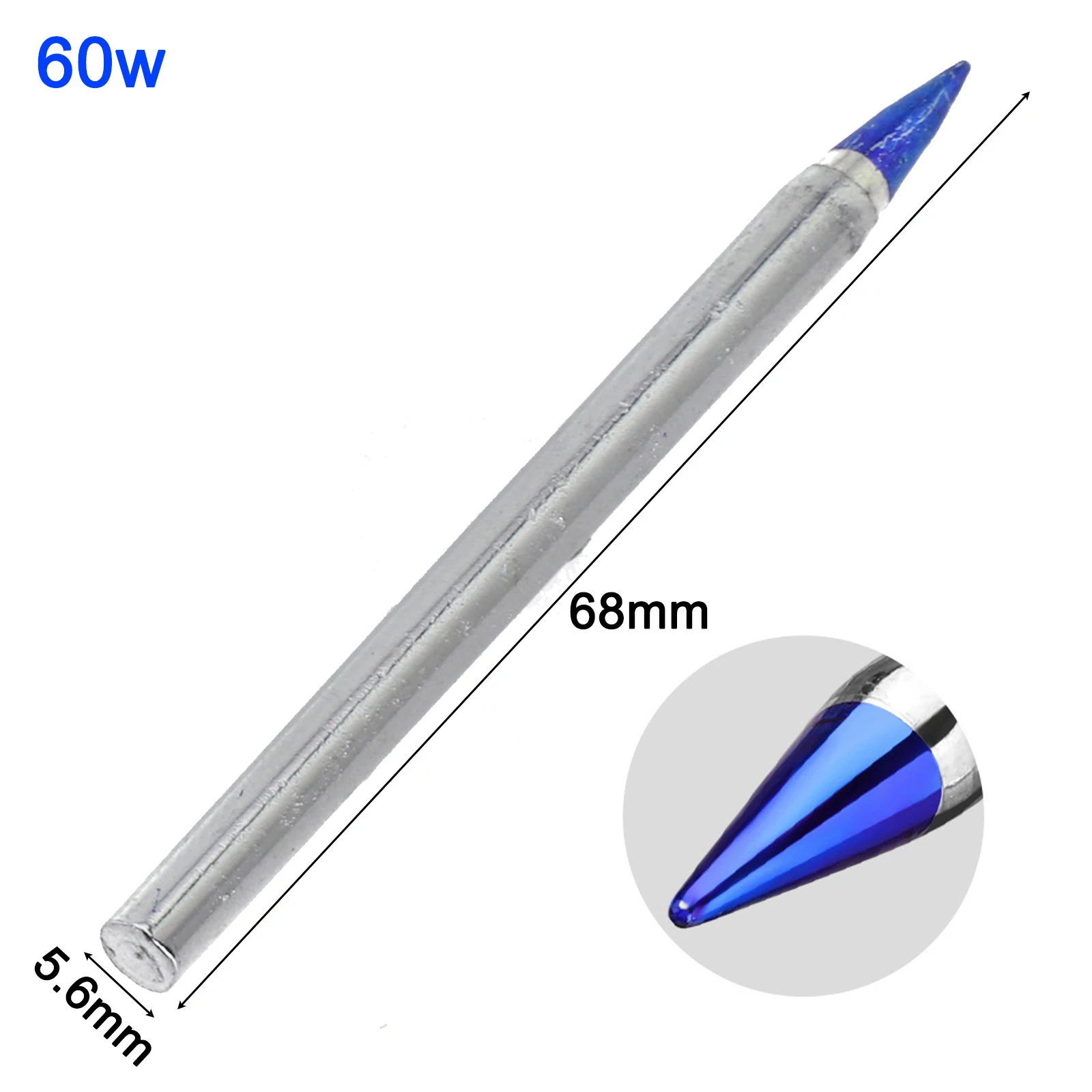 1PC Soldering Iron Tip 30W/40W/60W/80W/100W/150W For Welding Blue Pointed Welding Tips Soldering Accessories