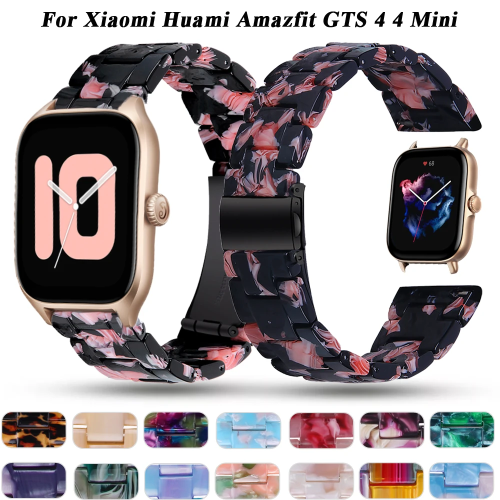 

20mm Strap For Huami Amazfit GTS 4 Mini 3 2e 2 Mini Smart Watch Band Amazfit Bip U 3 Pro GTR 42mm Resin Bracelet Wristbands Belt