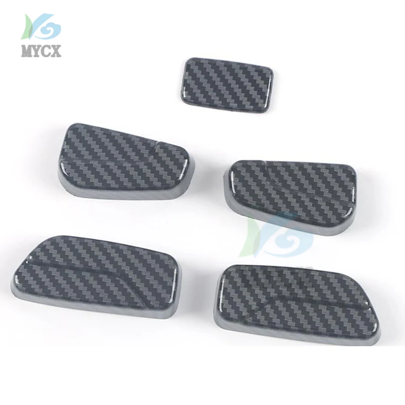 

Car Seat Adjust Button Cover Sticker For ISUZU DMAX D-MAX D MAX 2021 2022 ABS carbon fiber Car Interior Accessories