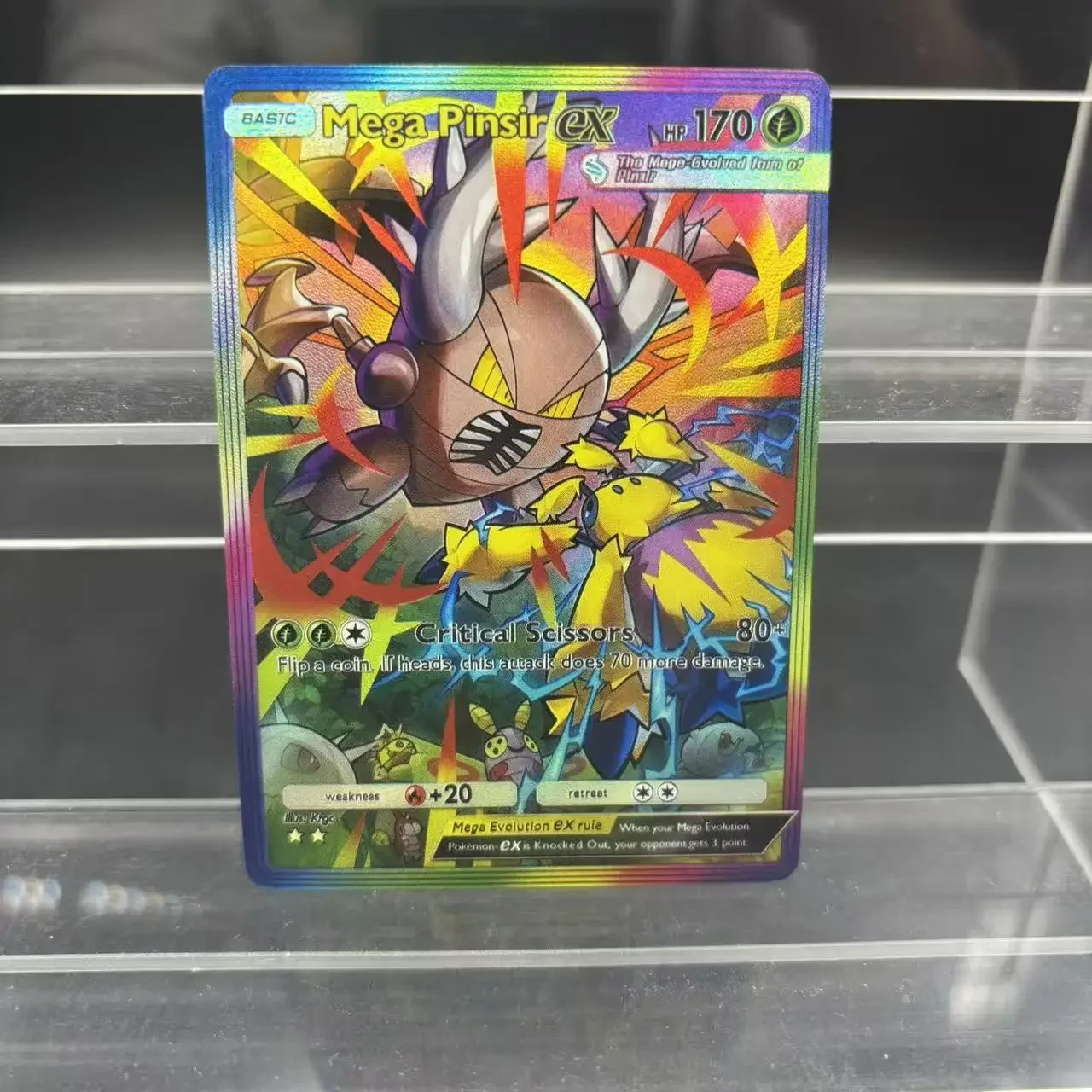 TCG DIY POCKET Collection Cards lndeedee Melmetal Whimsicott Mega Pinsir Self Made Single Card Classic Game Anime Card Gift Toy