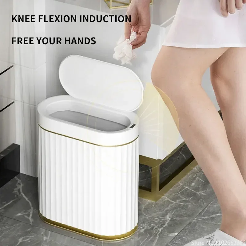 Electronic Automatic Smart Sensor Garbage Bin Household 7L/9L Smart Trash Can Toilet Waste Garbage Can for Kitchen Bathroom