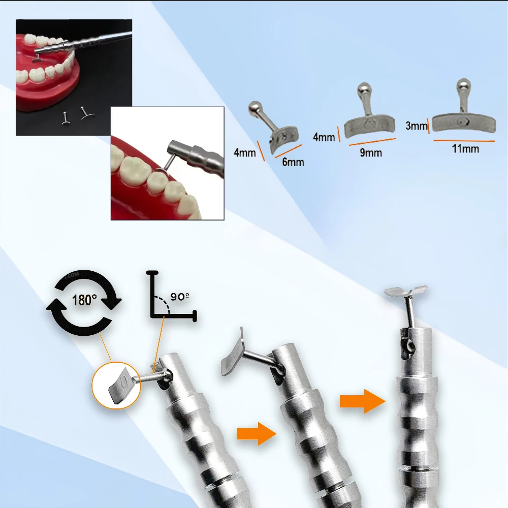 

Dental Implant Gingival Protector with Socket Shield Retractor 3 Replaceable Tips for Gum Separation Isolation Surgical Tool