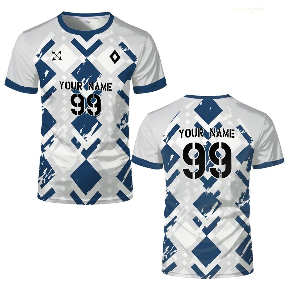 الصيف الرجال مخصص خمسة الجانب قمصان كرة القدم قمصان رياضية زي تنفس التجفيف السريع س الرقبة قصيرة الأكمام تيز