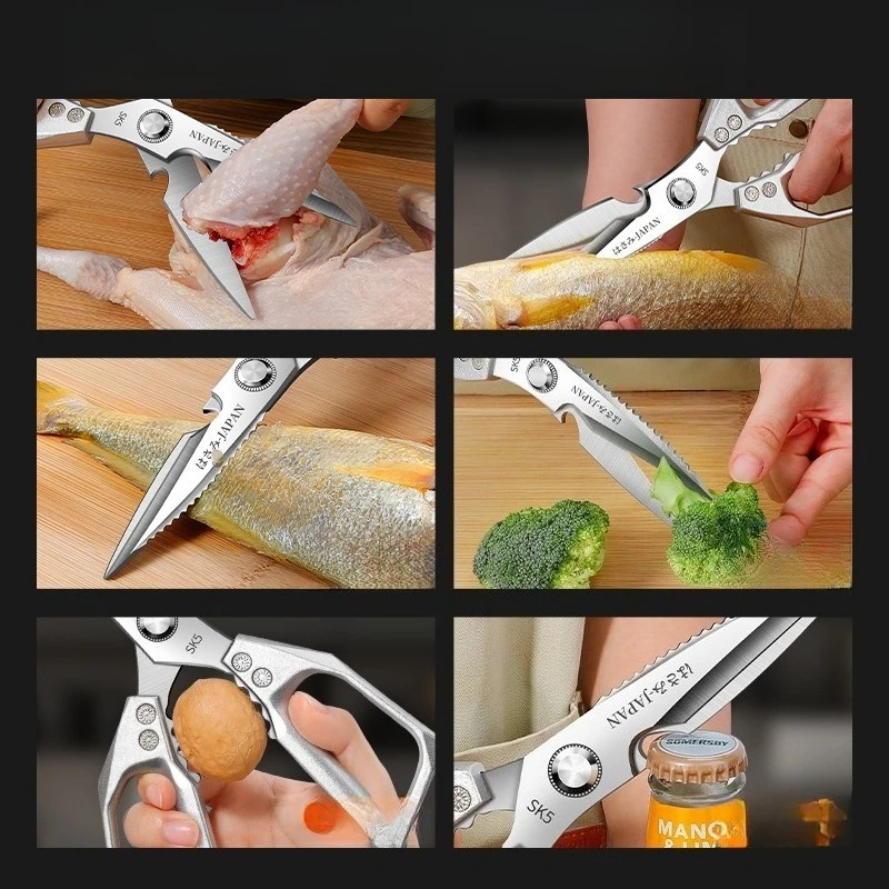 일본식 주방 가위 가정용 블랙 티타늄 스테인리스 스틸 - Woodworking In Japanese 리뷰 및 가격