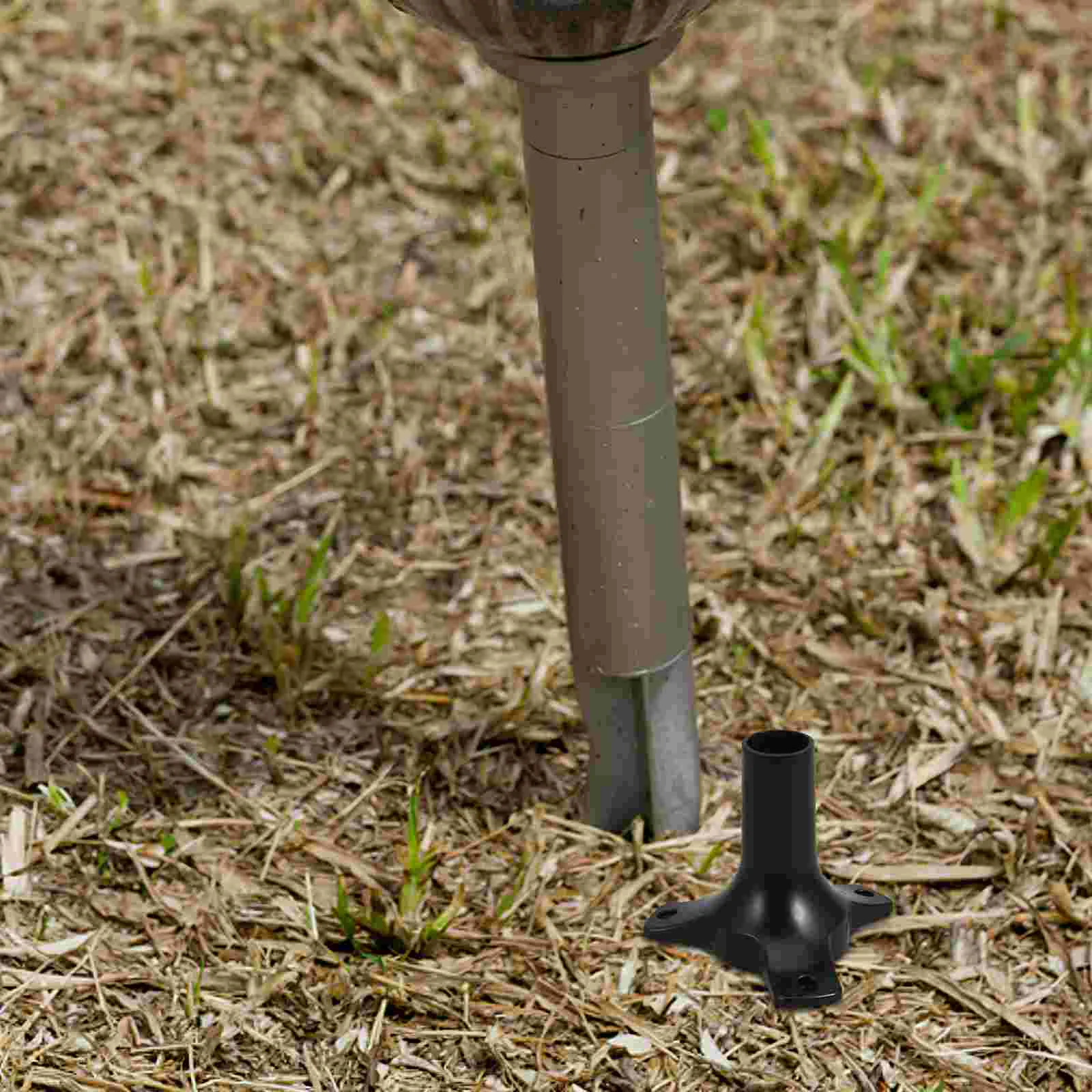 6 Pcs Torch Lamp Base Garden Holder Path Multipurpose Lawn Black Ground Solar Lights Replacement