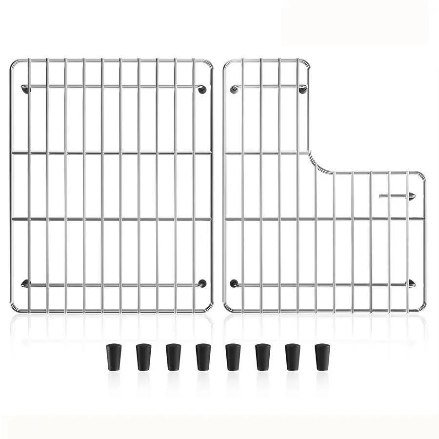 

Стальные защитные решетки для кухонных моек, 23,2 x 11,6 дюйма, совместимые с Kohler Whitehaven K6486 и K6487, решетка для раковины