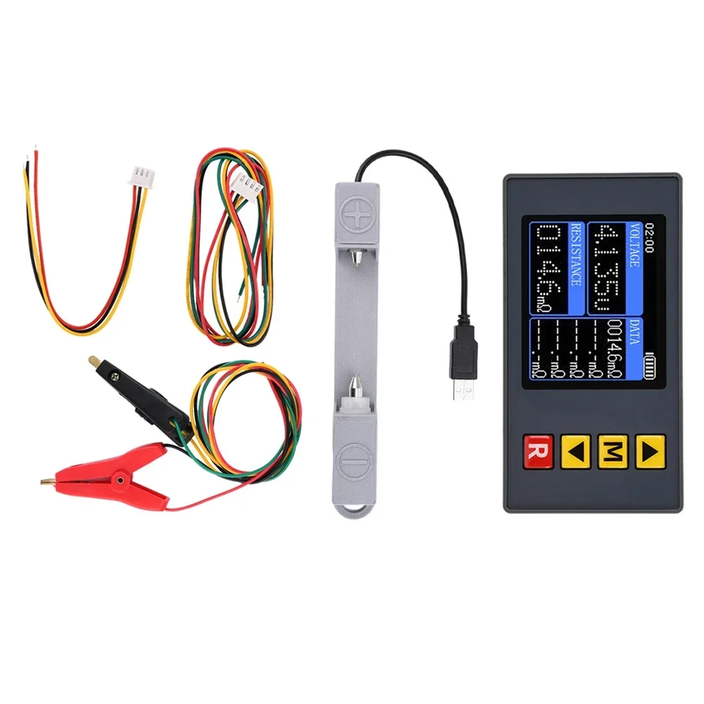 1pc ts457 tensão resistência interna testador suporte ajuste de exibição de tensão com cabo de alimentação de 2 pinos
