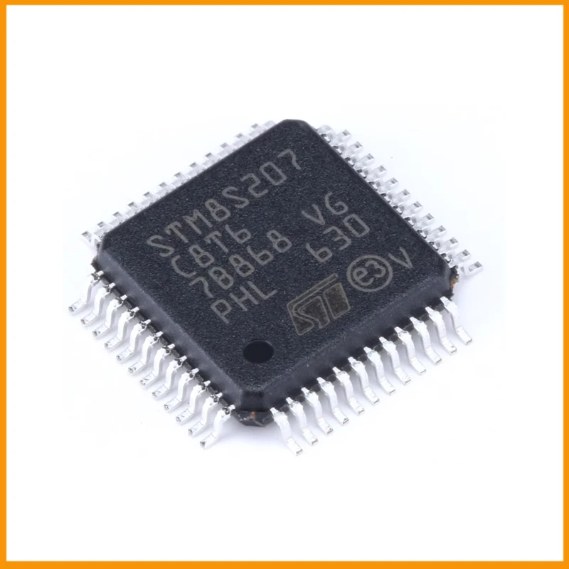 5Pcs/Lot  New Original  STM8S207C8T6 STM8S207  Microcontroller IC 8-Bit 24MHz 64KB (64K x 8) FLASH LQFP-48