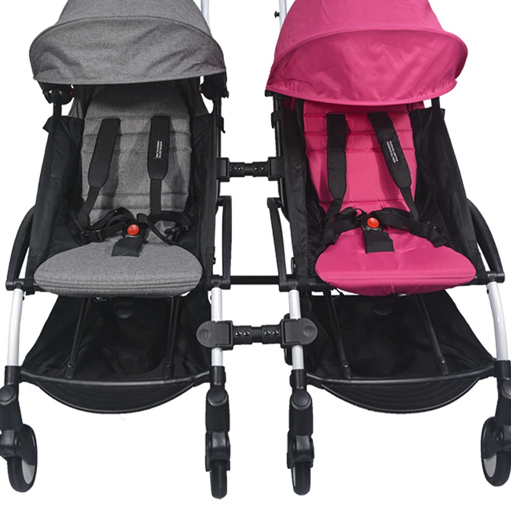

3 Pcs Stroller Connector Ibasenice Double Pat Off-road Cart Universal Pram Twin Black Pushchair Accessories Baby