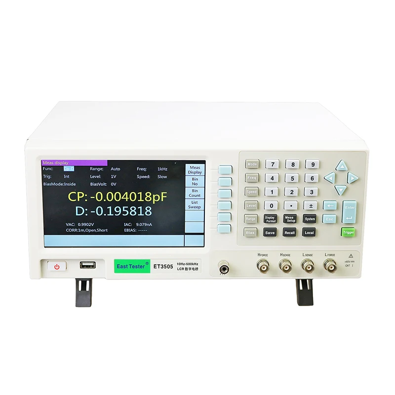 

LCR Benchtop Digital Bridge 100kHz-1MHZ Desktop LCR Tester Meter ET3510 Capacitance Resistance Impedance Inductance Measure