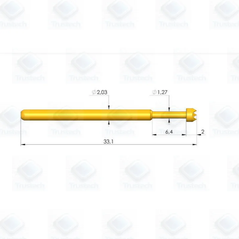 Original 50 pieces GKS-003 303/204/306/201/307 254 A2000 test probes with spring pins