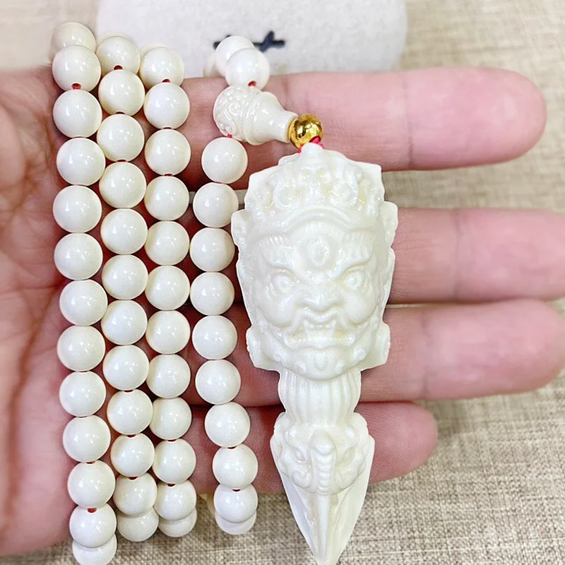 Ivory Nut Vajra Matching0.8Beads Sweater Chain Necklace Plate Play Bracelet Buddha Beads Rearview Mirror Car Pendant