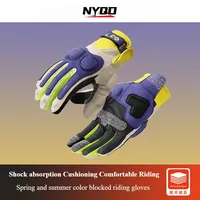 Leitch Motorcycle Riding Gloves Outdoor Sports Non-slip Breathable Road Bicycle Locomotive All-finger Tactical Gloves Pink