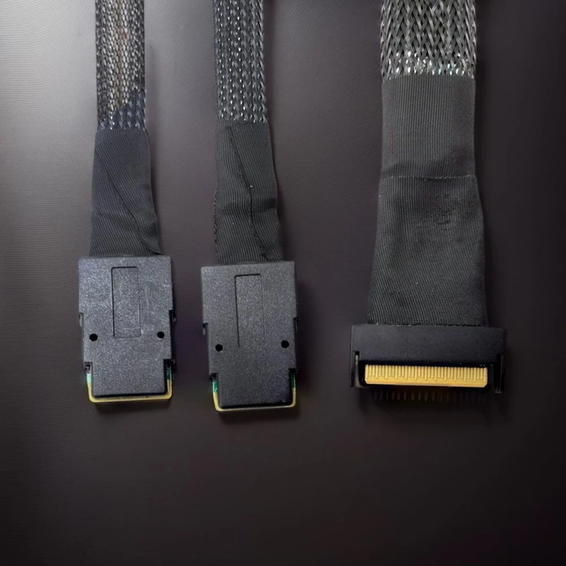 Top-Mclo X8 MCIO 8I(74P) auf Dual SFF-8087 Kabel PCIE5.0 Server Adapter Kabel Anschlusskabel Server Adapter Server Kabel