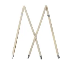 1.5cm Slim Skinny Width Metal X Back Suspensorio Classic 4 Clips High Elastic Business Solid Men Women Pant Suspenders Brace