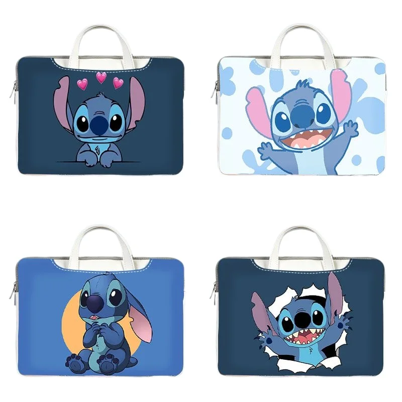 

Disney Cartoon Cute Lilo Stitch Portable Large Capacity Laminated Computer Bag Exquisite Tablet Lightweight Simple Storage Bag