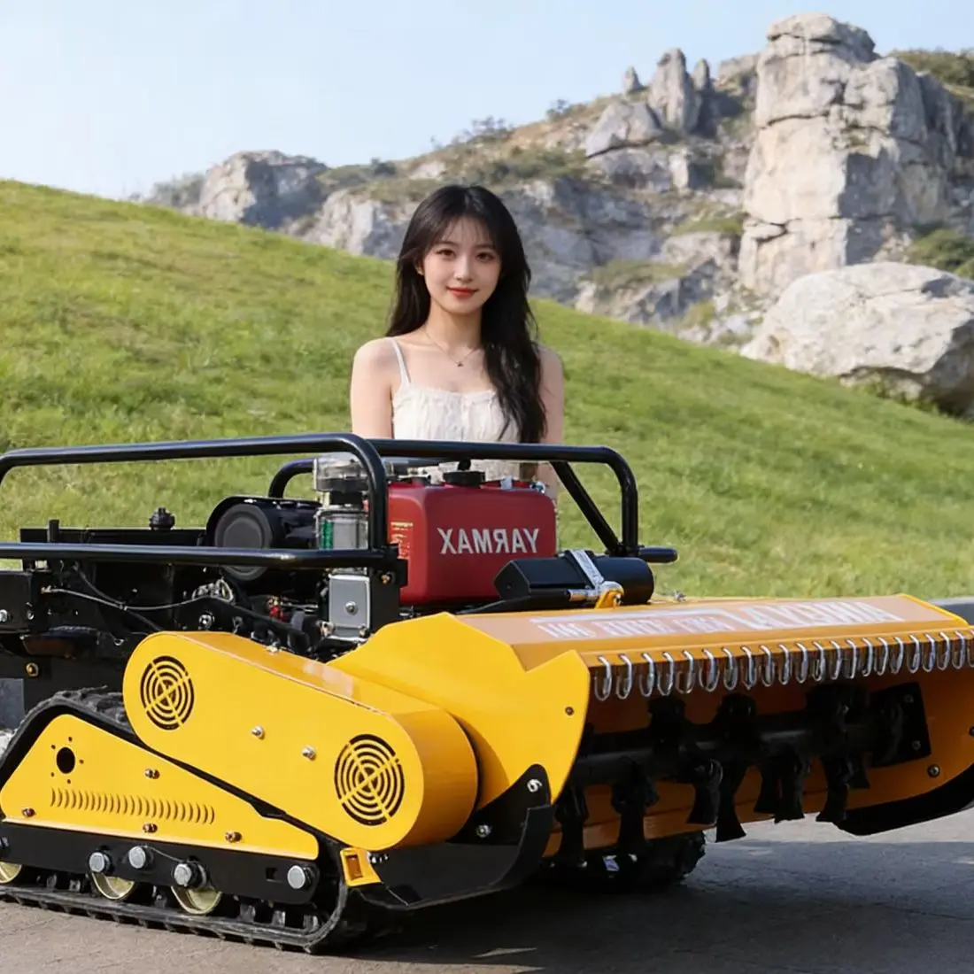 

Customized remote-controlled lawn mower, equipped with a lifting mechanism, suitable for both agricultural and household use