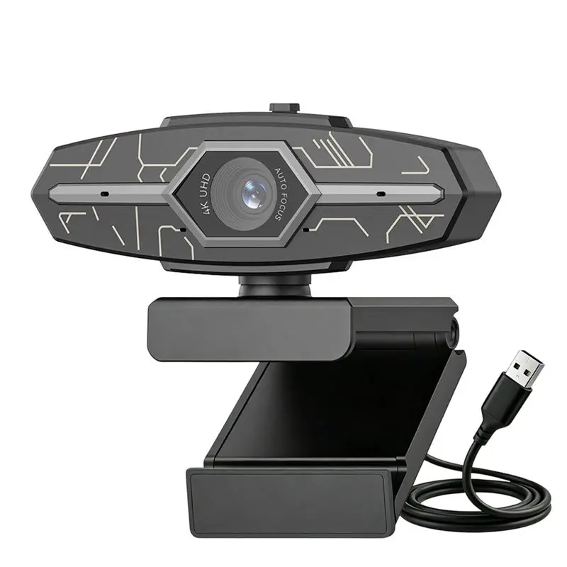 N93RNEW! Web Cam 4K Webcam Video Camera With Autofocus Streaming Function Integrated Microphone For PC Laptop