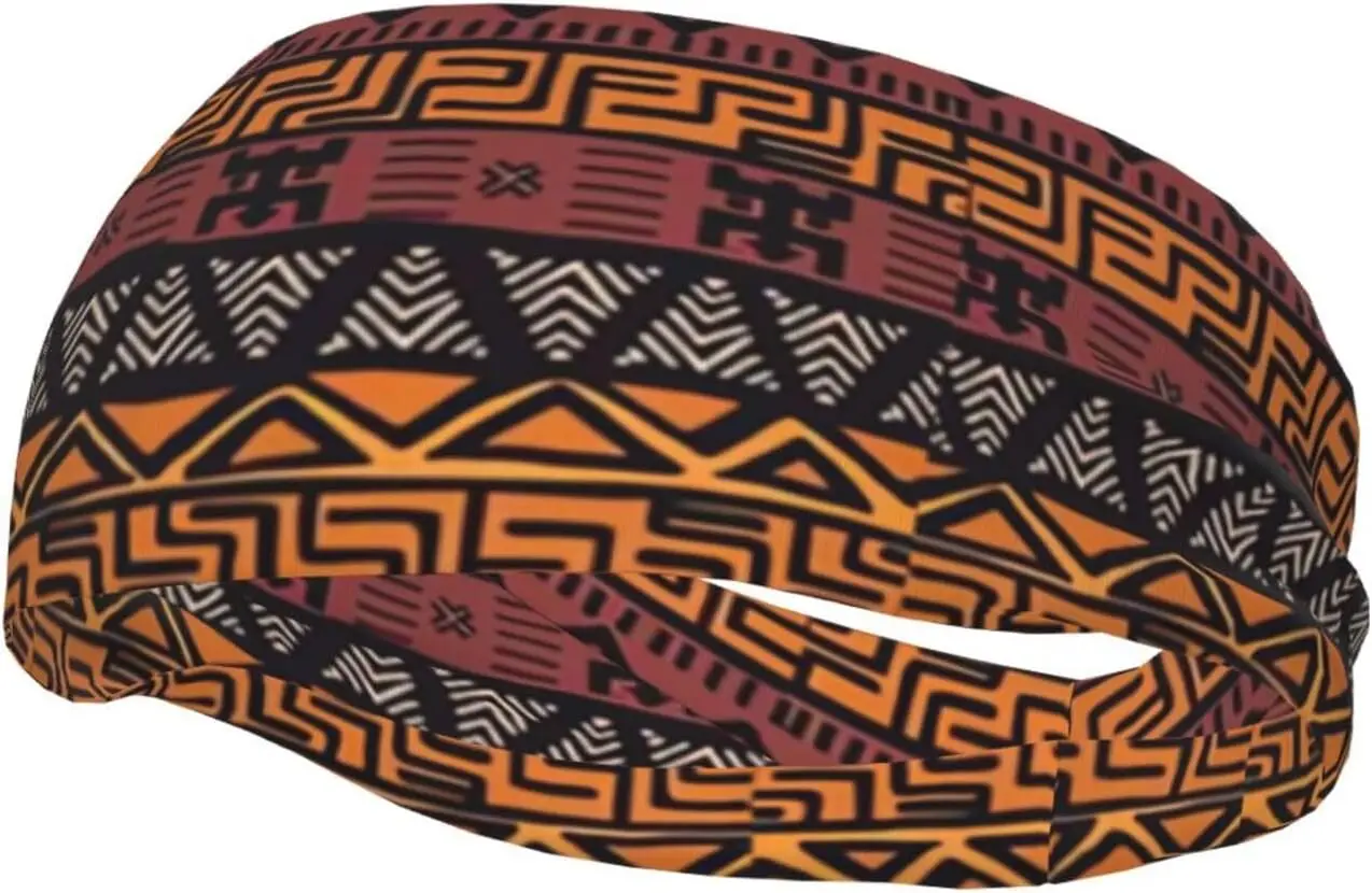

Cute African Tribal Women's Men's Sweatband Sports Headband for Running,Cycling, Yoga,Fitness Workout Africa Hairband