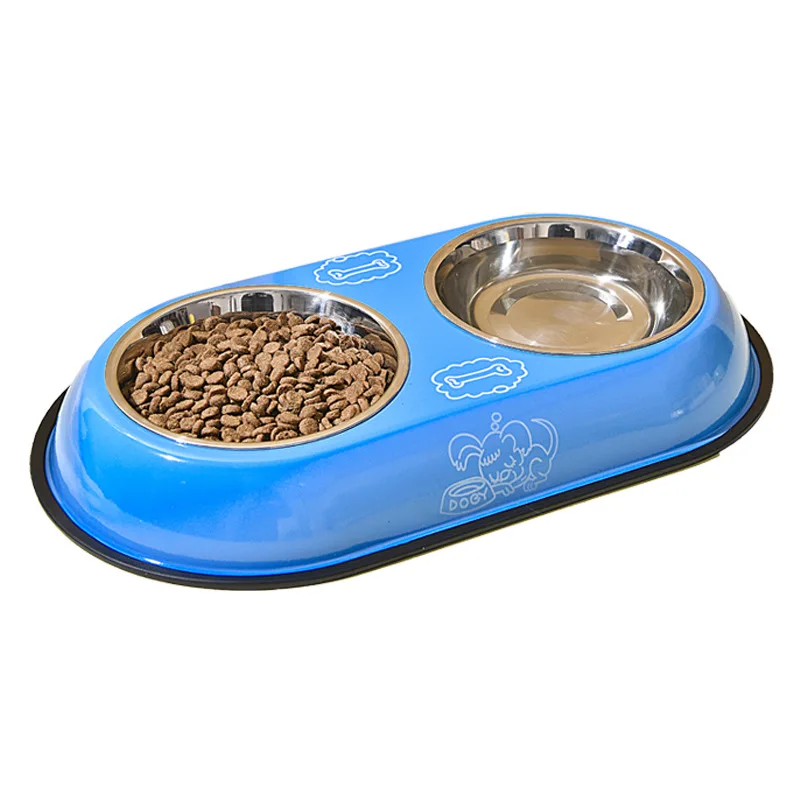

/ Cute Double Automatic Drinking Basin Dog Food Bowl Anti-Tumble Cervical Support Pet Supplies