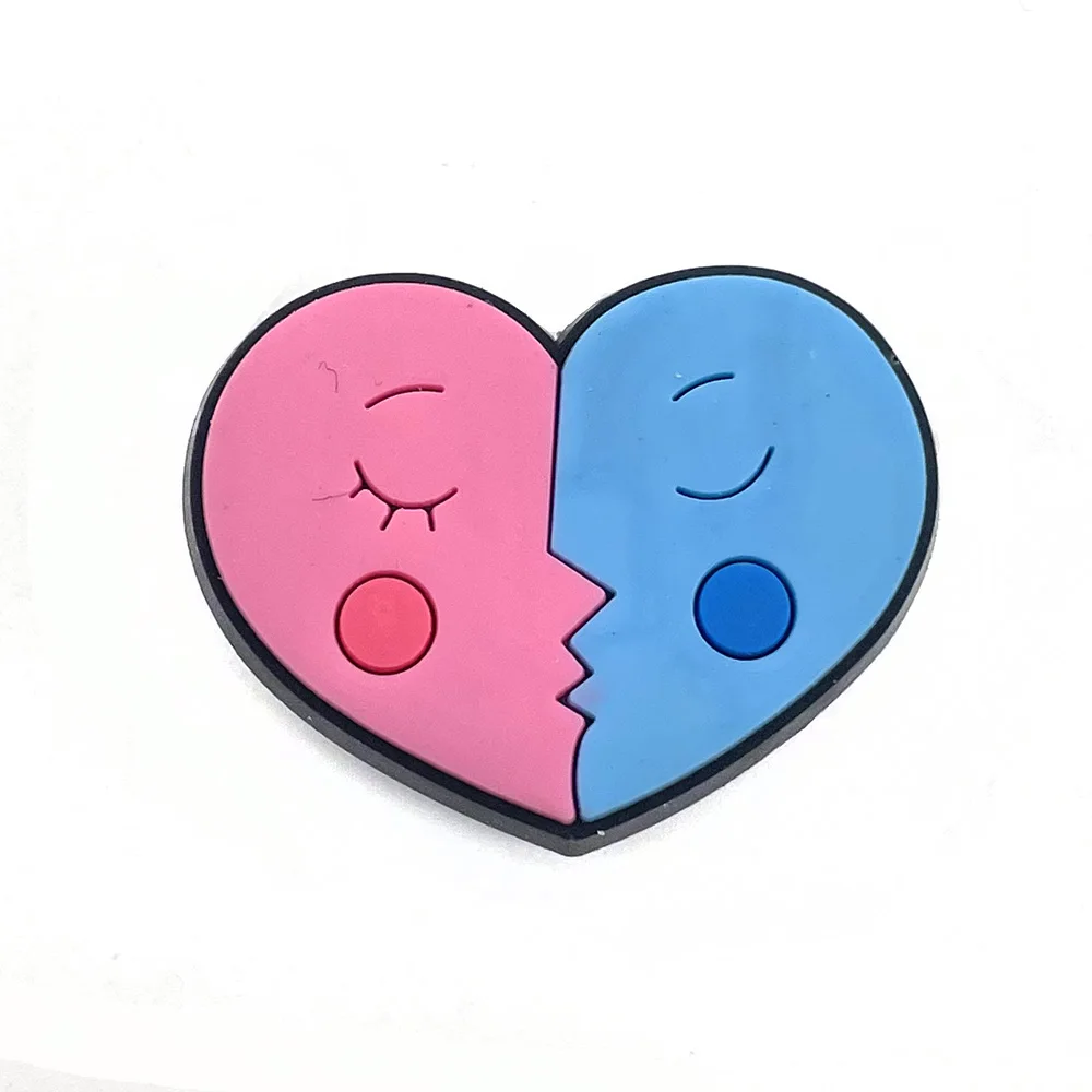 Gorąca sprzedaż 1 szt. Serce zawieszki do butów Pin DIY akcesoria obuwnicze opaska na nadgarstek dekoracja dla dzieci kobiety Party prezenty