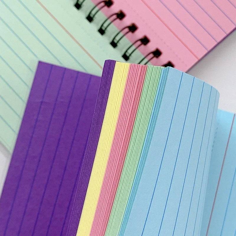 1 cahier à spirale A5 à pages détachables - Bloc-notes ligné pour le travail, l'école, le bureau à domicile, l'écriture quotidienne, bloc-notes à feuilles détachables avec reliure spirale