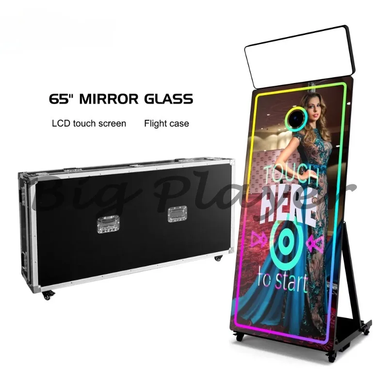 Photobooth Machine Interactive Party Selfie Photo Mirror Booth mit Kamera-Drucker-Software