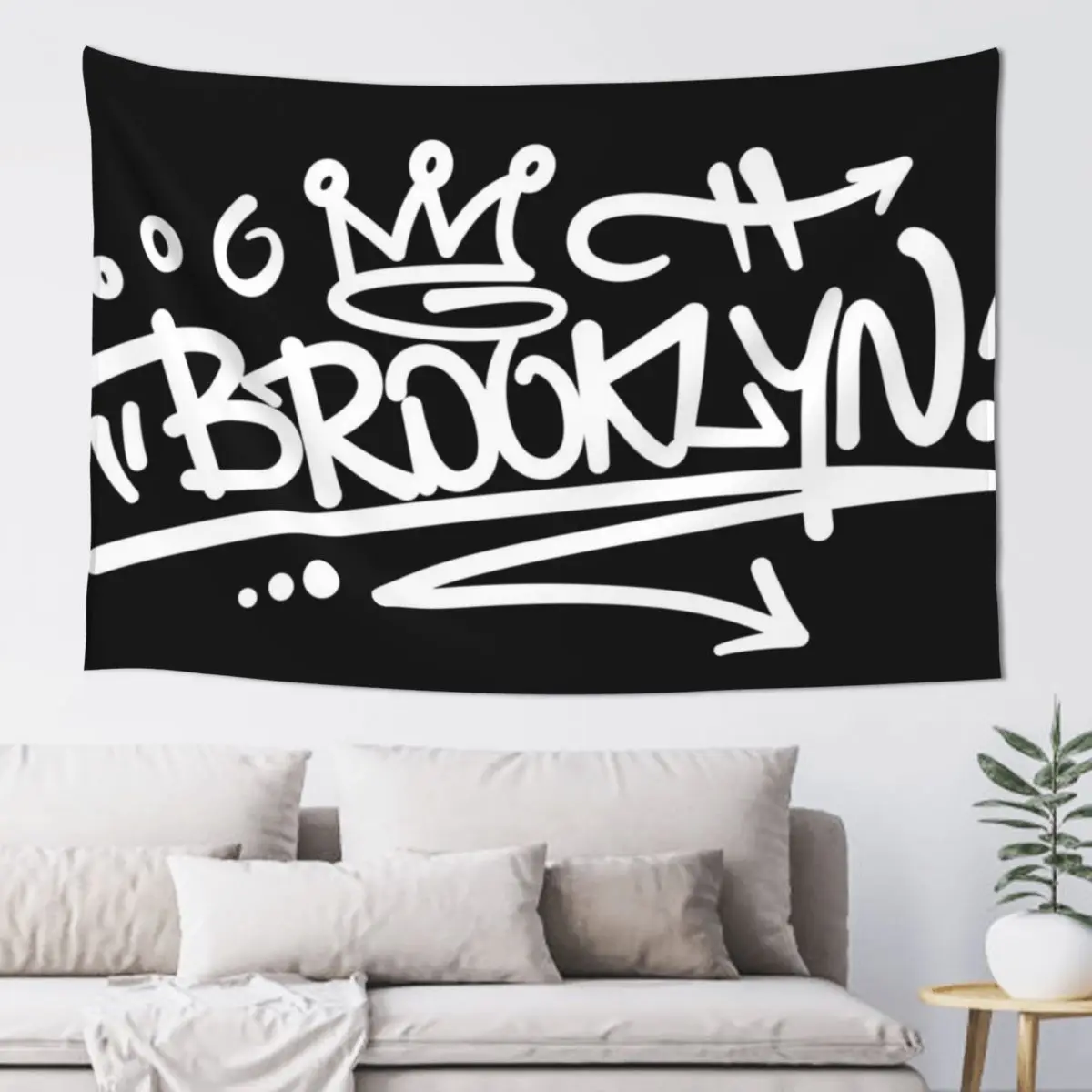 

Brooklyn Graffiti Tapestry On The Wall Carpet On The Wall Tapestry