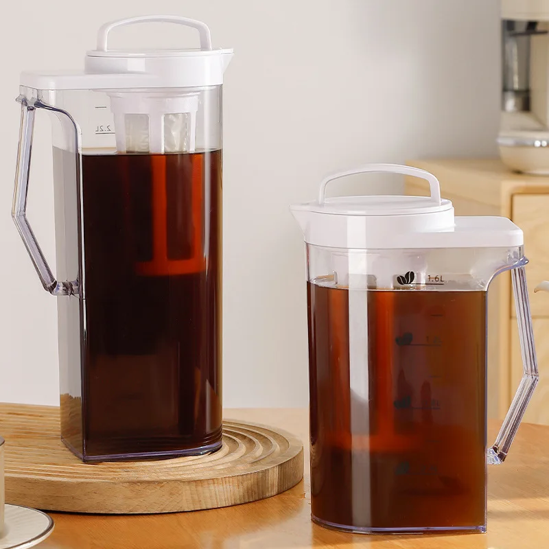 

Large Capacity Plastic Cold Brew Coffee Maker Pot for Iced Tea Steeping Water Brewing Kitchen Equipment