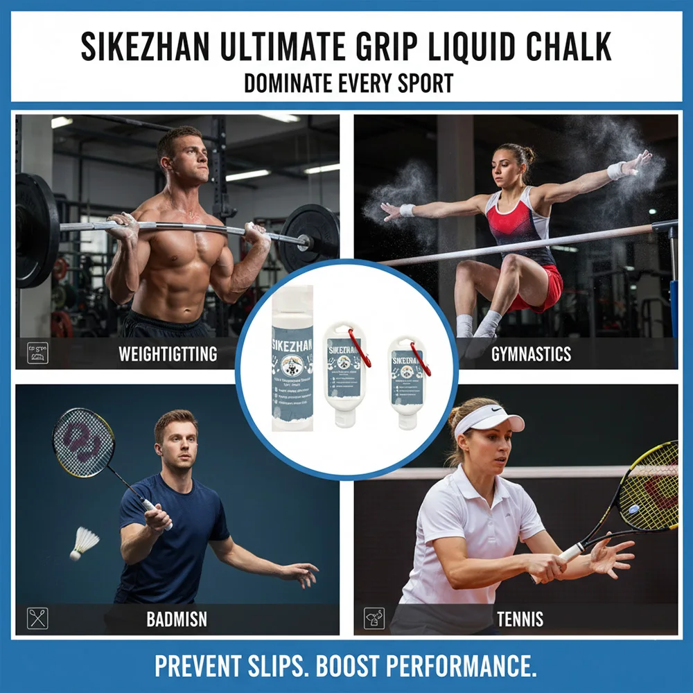 SIKEZHAN Professional Liquid Chalk  Anti-Slip Magnesium Powder for Rock Climbing Weightlifting Gym Crossfit Strong Grip image 5