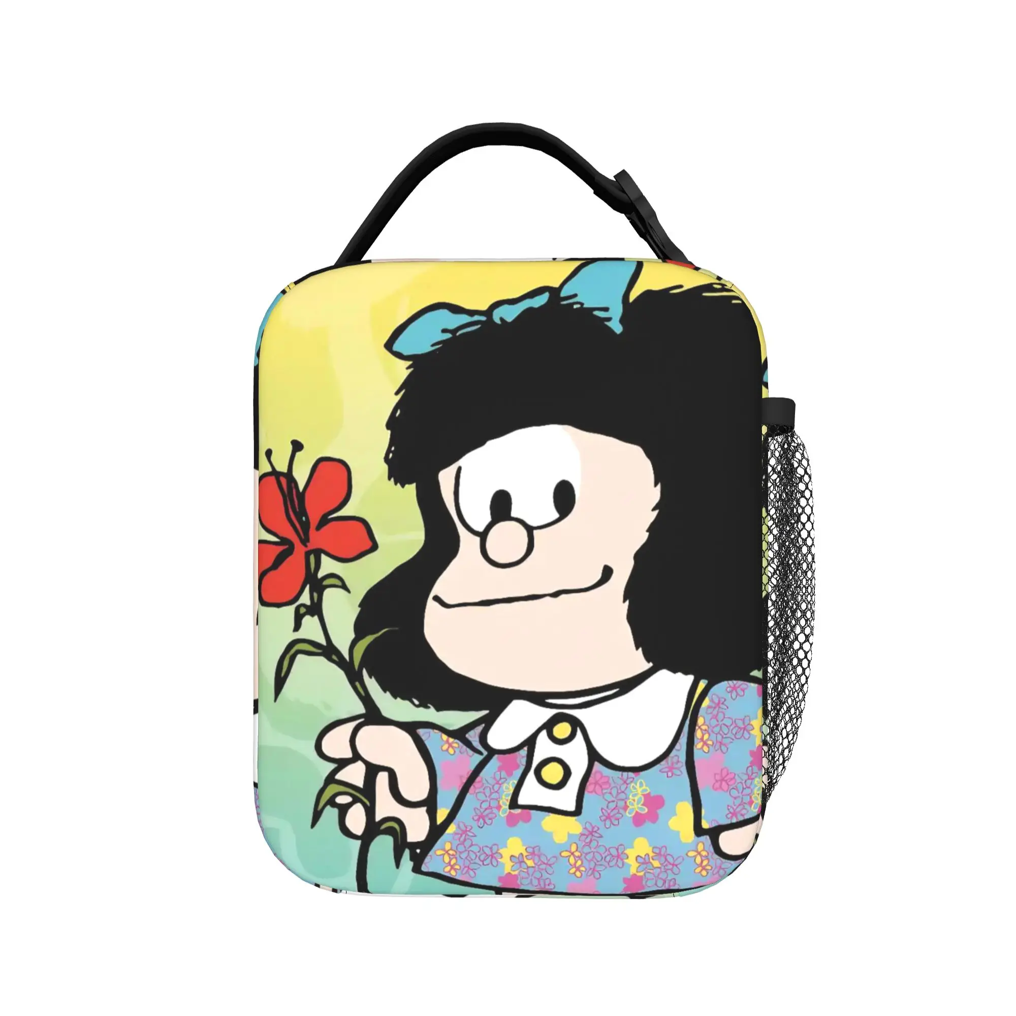 Mafaldas Flowers Cute Insulated Lunch Bag Thermal Bag Reusable,Lunch Container  Leakproof Lunch Box Tote Food Bag Work  Outdoor