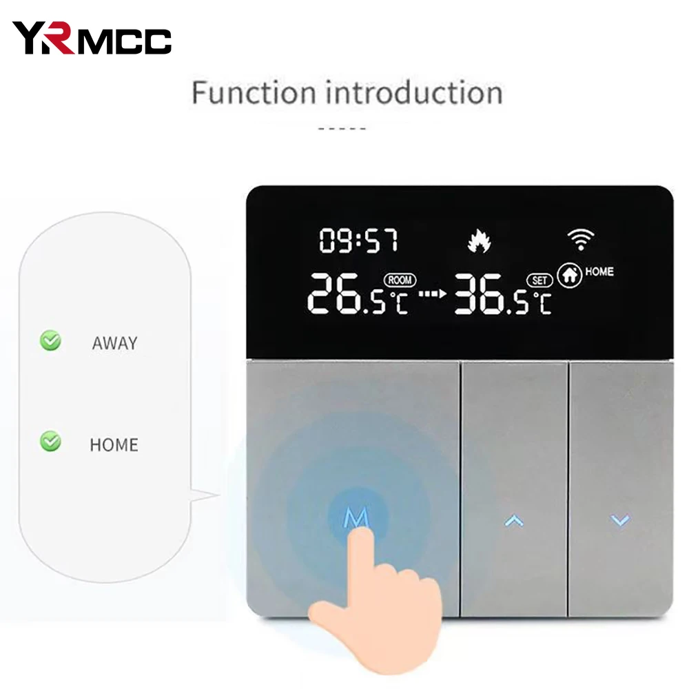 

Умный Wi-Fi термостат с цифровым дисплеем, проводной контроллер водяного подогрева пола с дистанционным замком, аксессуары для отопления домашнего офиса