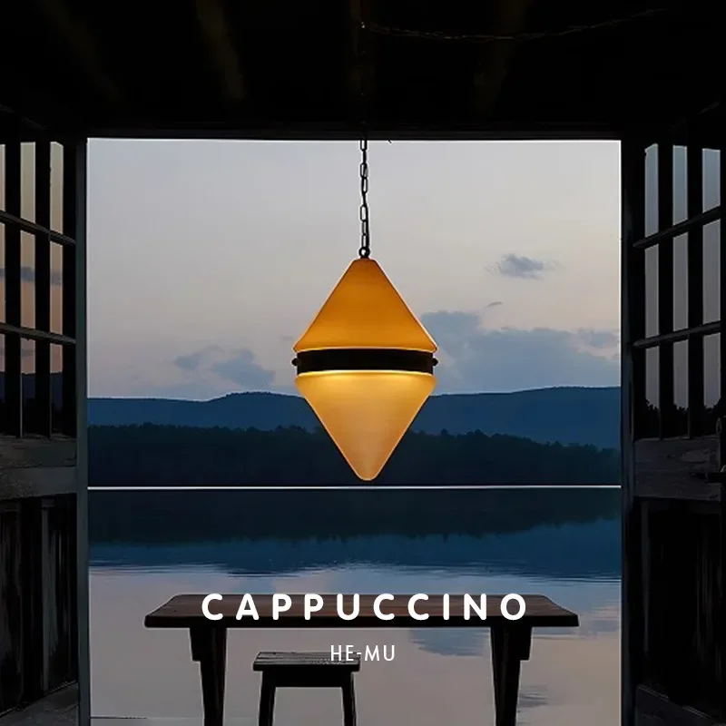 Creative Art Single Head Pendant Italian Minimalist Clothing Store Restaurant Bar Art Glass Lighting Hanging Ceiling Fixture