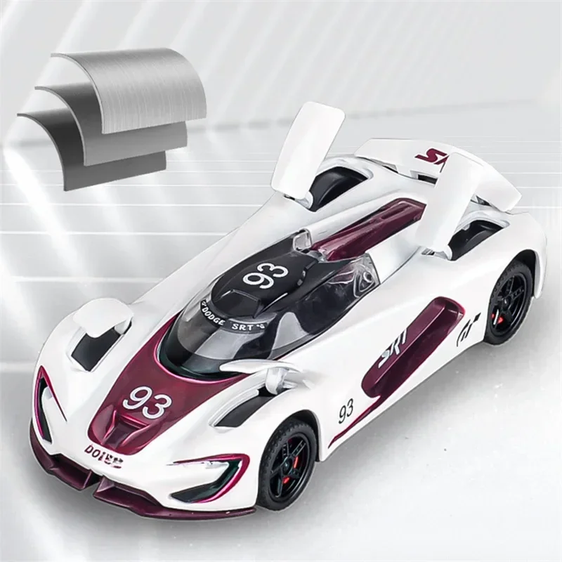 1:32 Model Diecast Dodge SRT Tomahawk XVGT Alloy Concept Sports Car  Metal Track Racing Car Vehicles Model Sound Light Kids Gift