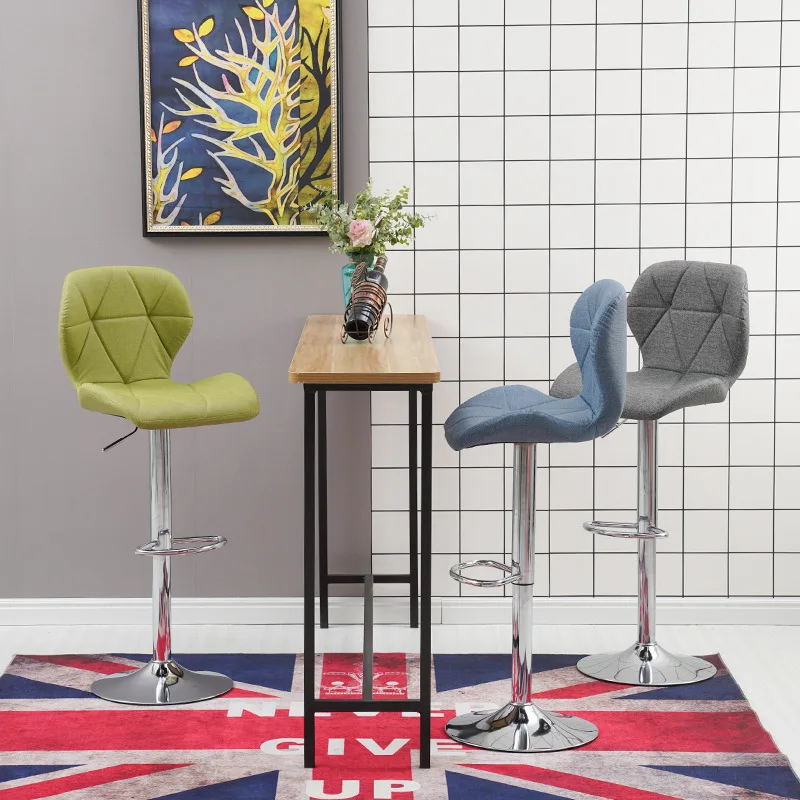 

Commercial Nordic Modern Luxury Adjustable High Chair Pu Leather Swivel Bar Stools For Kitchen
