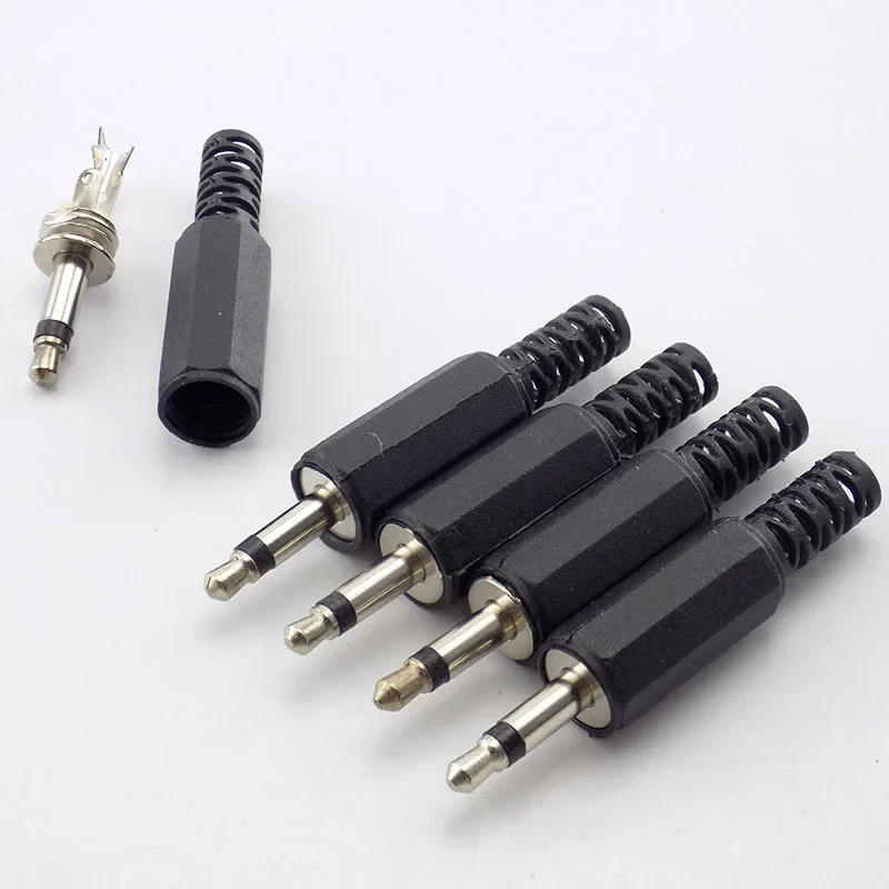 

10 pieces 3.5mm RCA Plug 2 Pole Mono Stereo Audio Video Dual audio plug Headphone Male Adapter Wire Connector For Headphone Soc