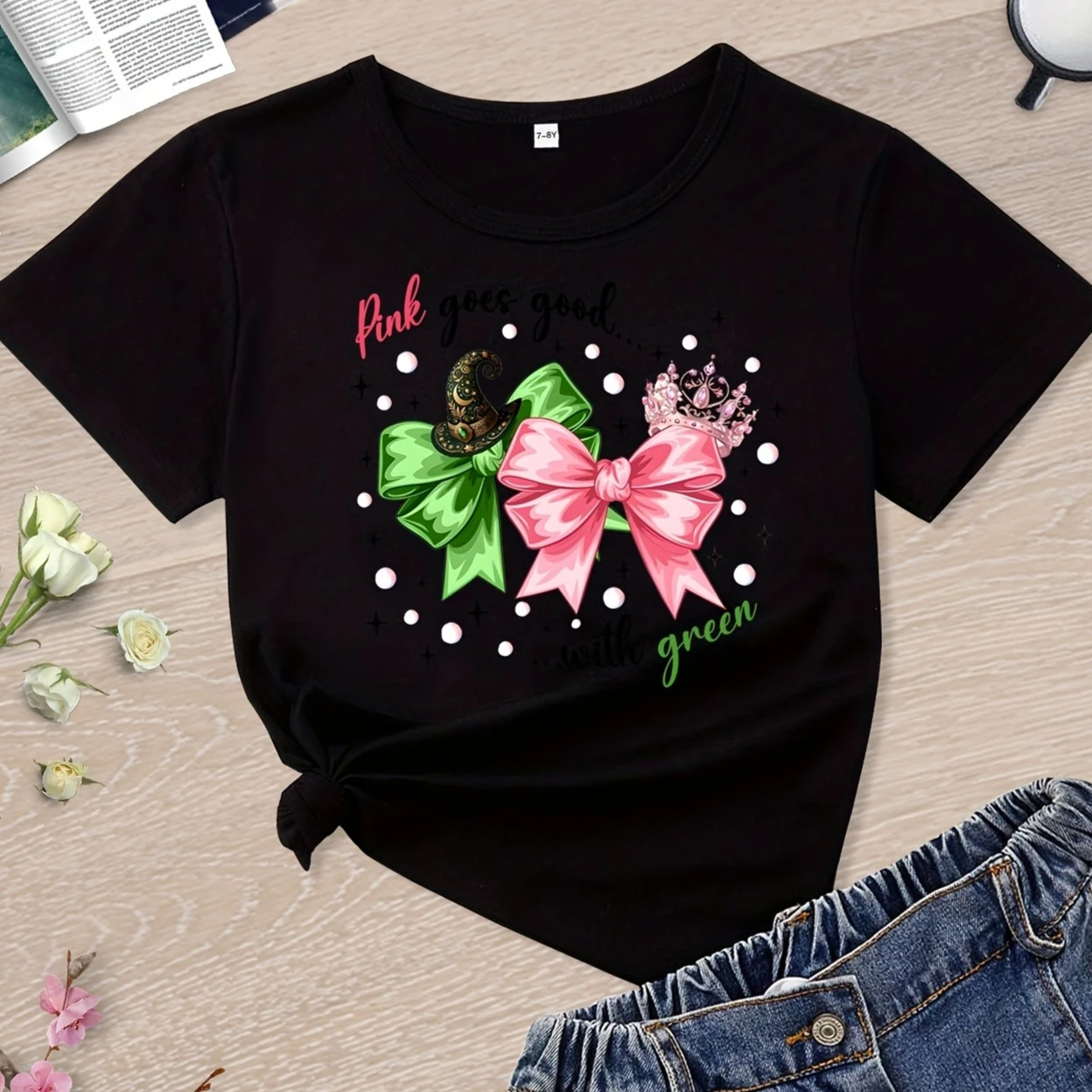 

Vintage Classic Wicked Change for Good Streetwear Fashionable Girls Cotton Short Sleeve T-shirt Fashion Witch Trend Tshirts