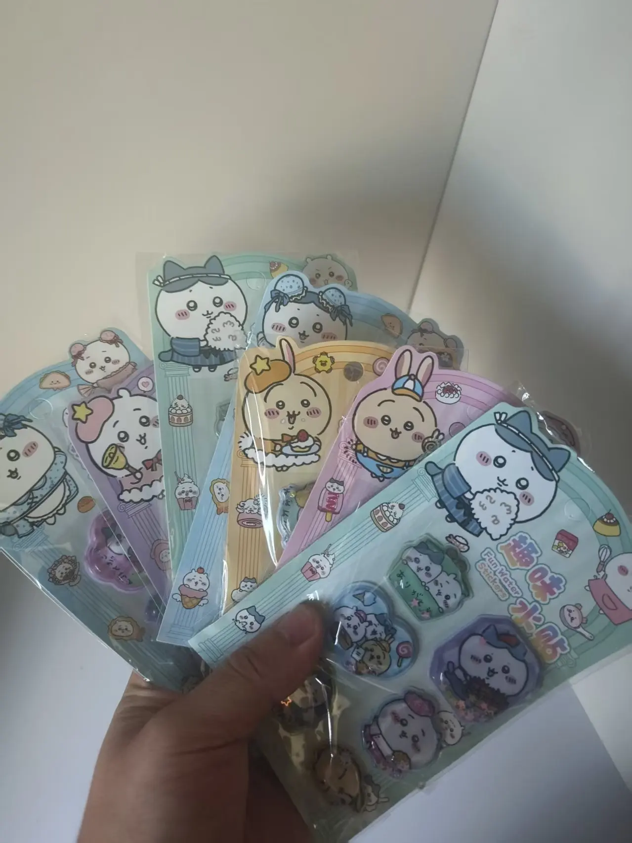 

Cute Chiikawa Hachiware Usagi 3D Water Shake Stickers Fun DIY Decorative Stickers for Notebooks, Laptops, and Phone Cases