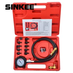 Engine Oil Pressure Test Kit Tester Car Garage Tool Low Oil Warning Devices 12 piece