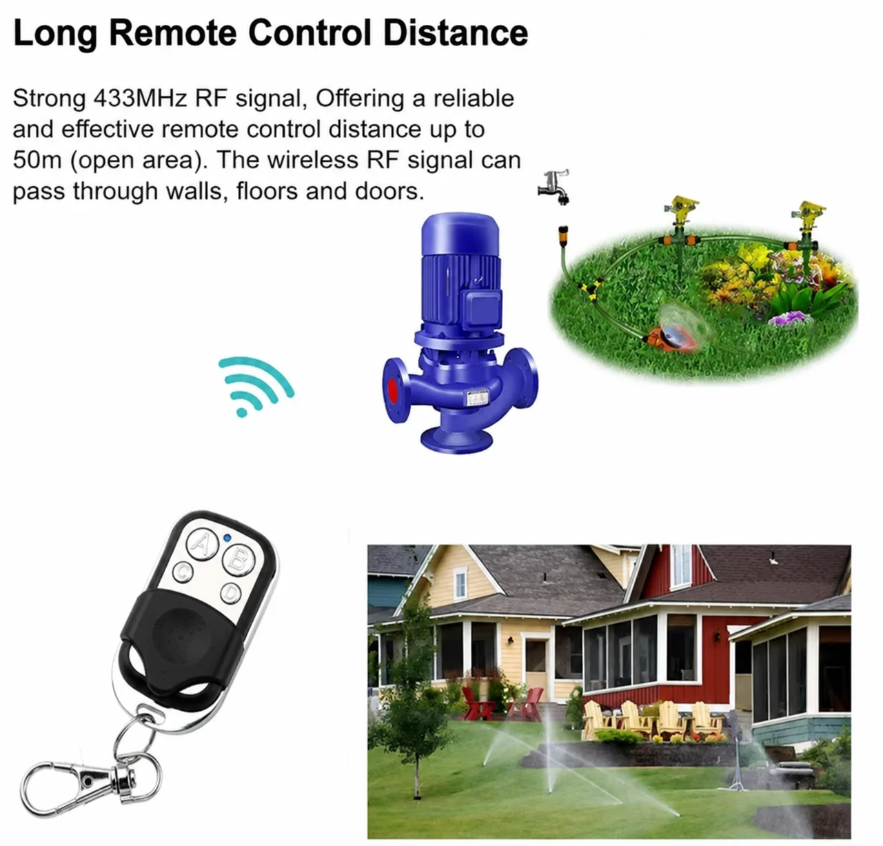 FUNNYSHIELD 433MHz Cloning Remote Control Clone Copy Transmitter Garage Gate Door Opener Remote Key Duplicator for Home Safety