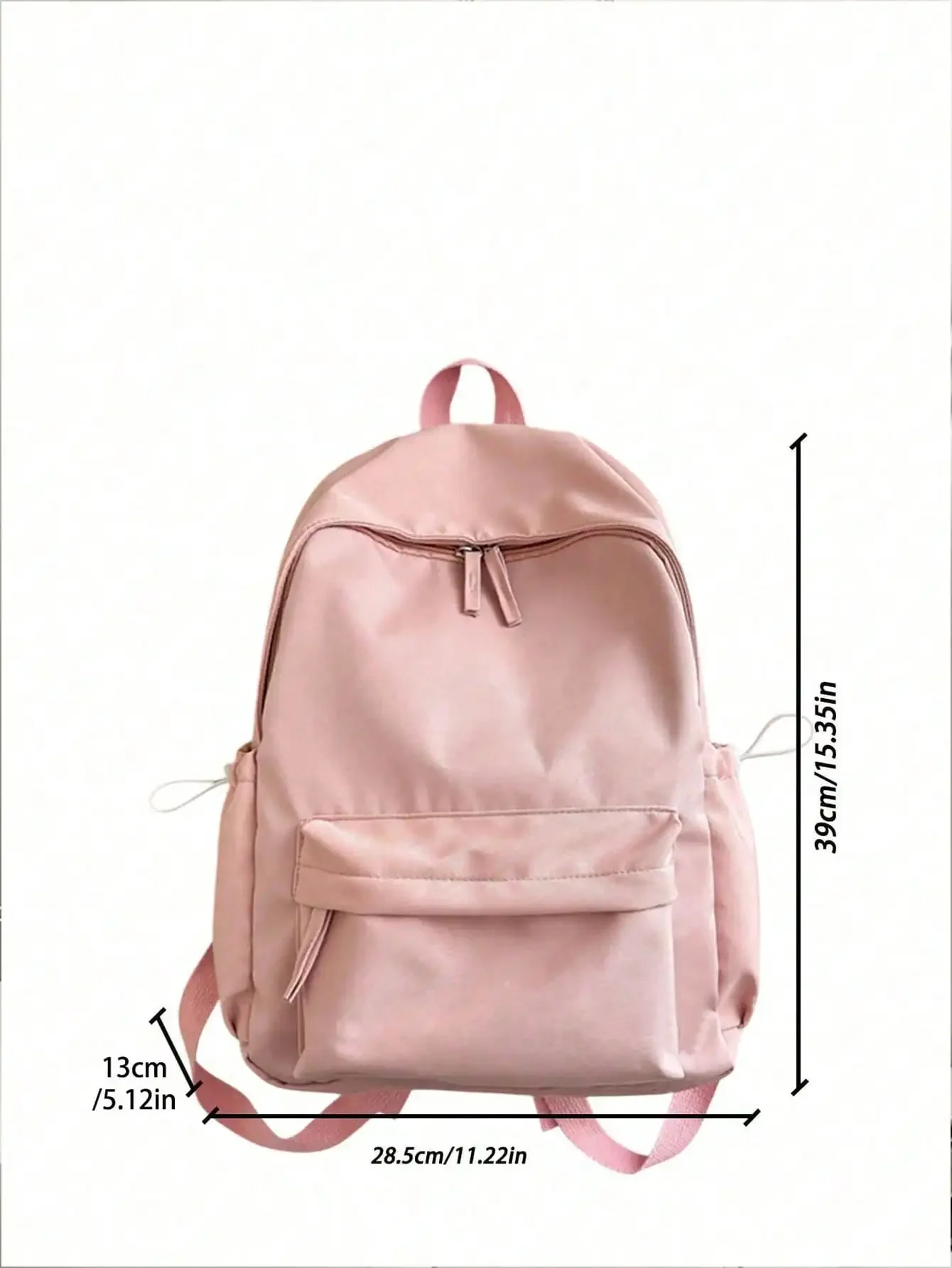 Casual Solid Color Student Backpack Foldable Multi Compartment Large Capacity Backpack Suitable for Daily Campus Life