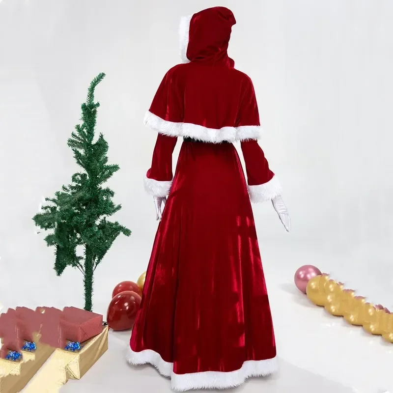 Costume de Reine de Noël pour Adulte, Robe de Père Noël