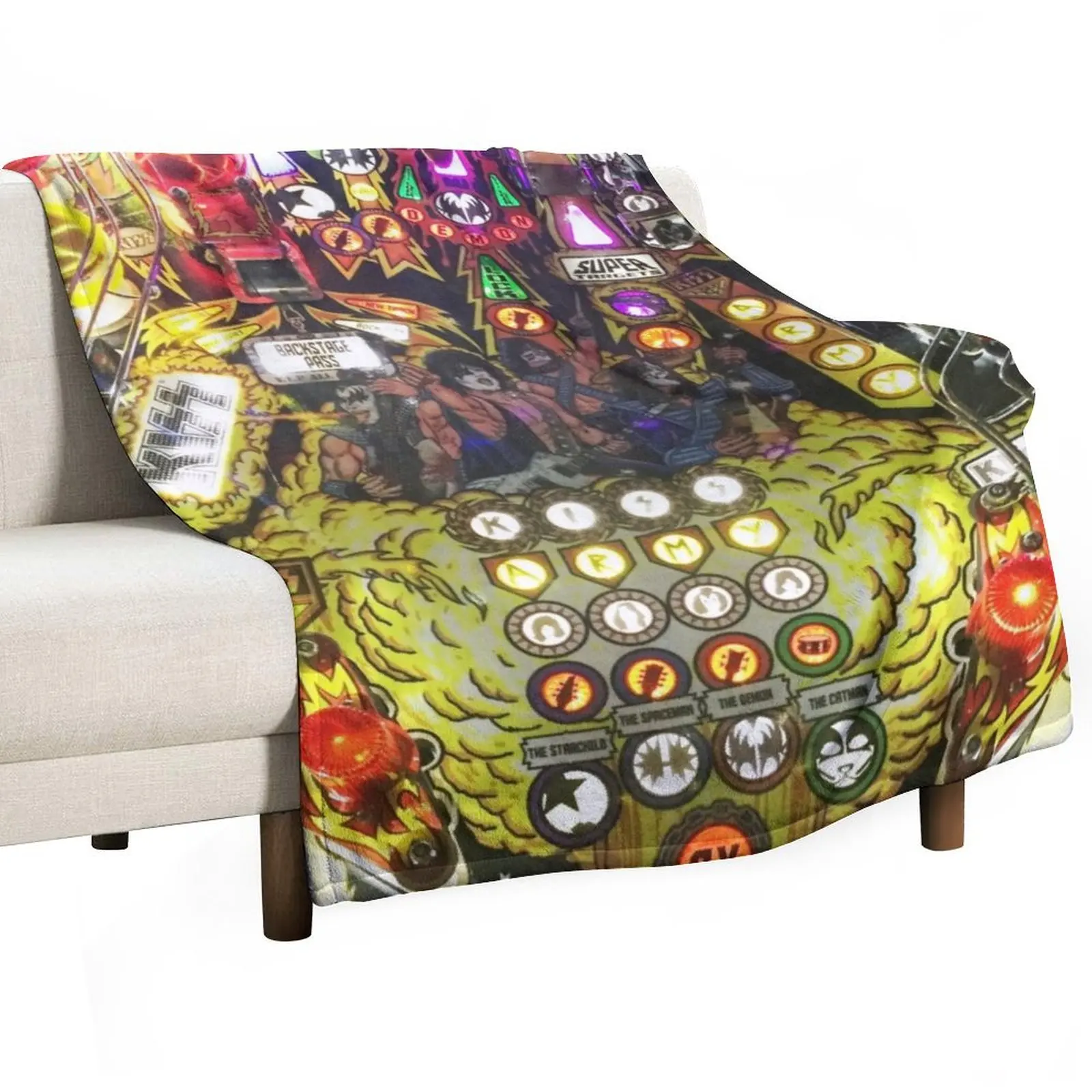 

Pinball Machine Throw Blanket Warm Accent Blanket for Living Room Decoration